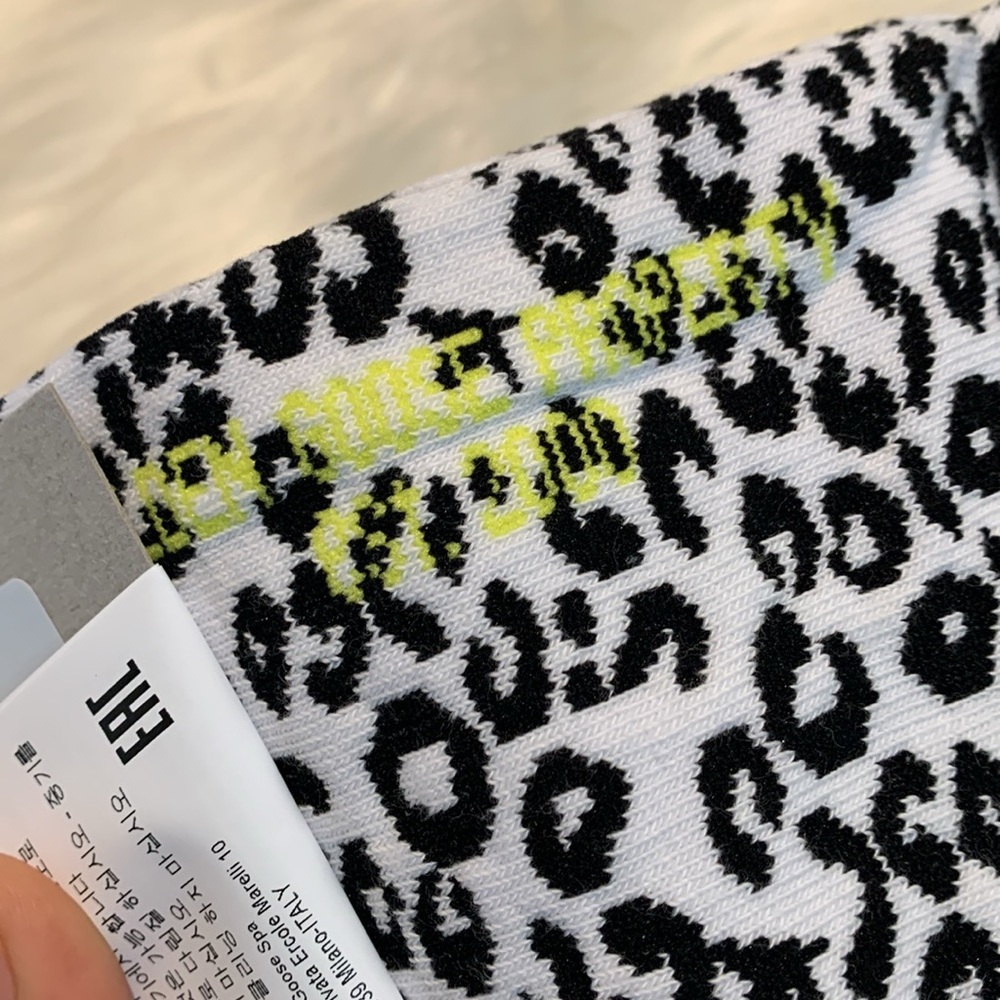 Golden Goose Leopard print Socks black/white S - Picture 12 of 12